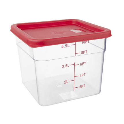 Square Lid Red Medium | Hygiplas 5
