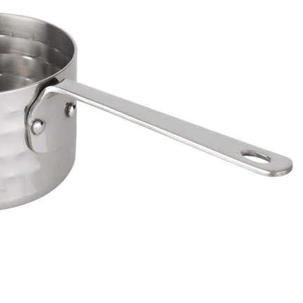 Mini Hammered Steel Table Presentation Saucepan 70mm | Olympia 3