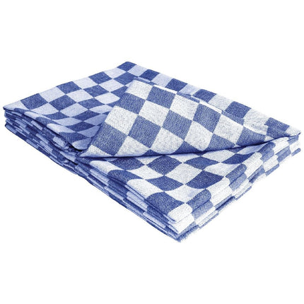 Blue Checkered Cotton Tea Towel 66x66cm | Vogue
