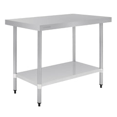 Stainless Steel Worktable without Backsplash | Vogue | 90x120x60 cm