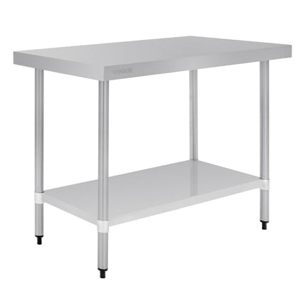 Stainless Steel Worktable without Backsplash | Vogue | 90x120x60 cm