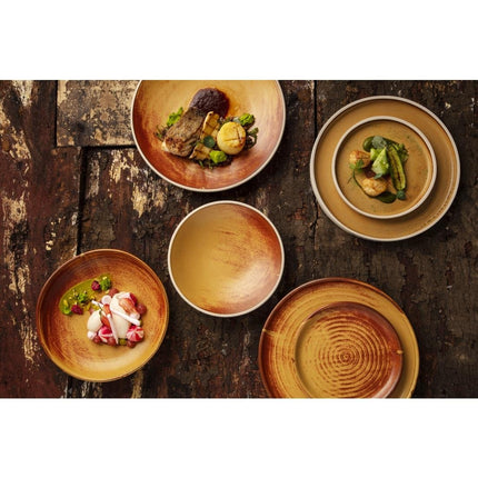 Flat Round Canvas Plates Rust Orange 25cm | Olympia 6