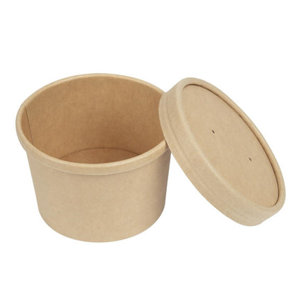 Microwave-Safe Kraft Soup Bowl Lids with Steam Vents | Colpac | Recyclable 6