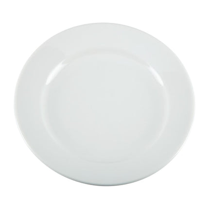 Dinner Plates with Wide Rim 16.5cm | Olympia Whiteware | Set of 12 3