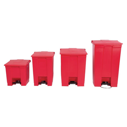 Rubbermaid Step-On Pedal Bin | 87L | Red | One-Piece Polyethylene 3