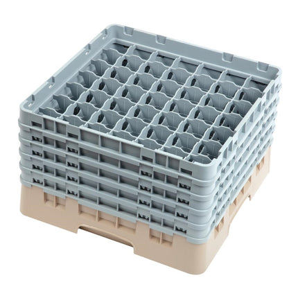 Dishwasher Rack with 49 Compartments, Max Glass Height 25.7cm | Cambro Camrack