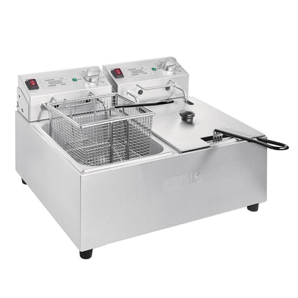Twin Tank Countertop Fryer 2x5L with Timers | Buffalo | 2x2.8kW 6