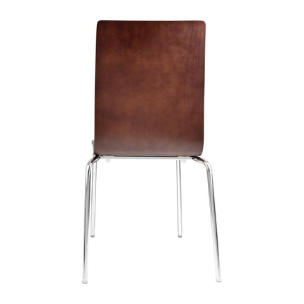 Dining Chair with Square Back Walnut | Bolero 5