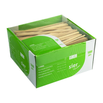Wooden Stirrer 140mm FSC® Certified | Sier Disposables 2