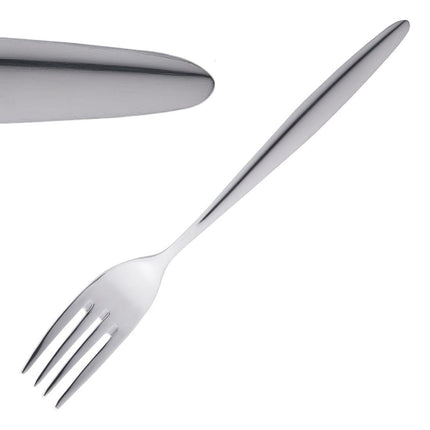 Olympia Saphir Polished 18/10 Stainless Steel Table Forks, 12 Pieces