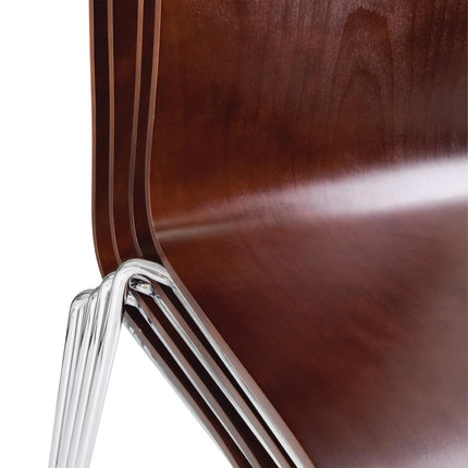 Dining Chair with Square Back Walnut | Bolero 6