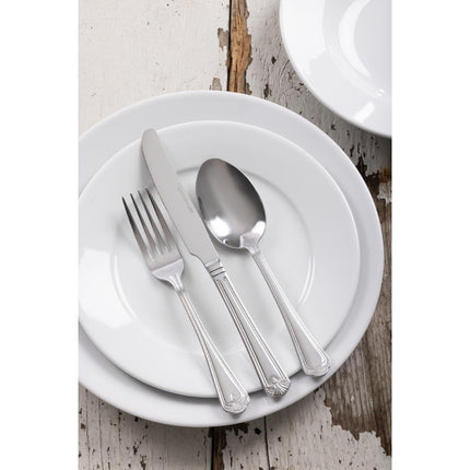 Table Spoons | Olympia Jesmond | 12 Pieces | Polished 18/0 Stainless Steel with Shell Pattern Handle 3