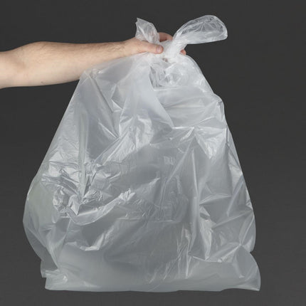 Transparent Recycled Plastic Trash Bags 120L | Jantex (100 pcs) 2