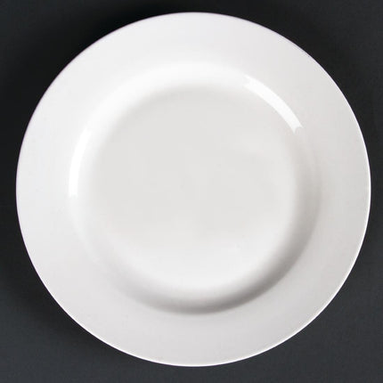 Dinner Plates with Wide Rim 20cm | Olympia Lumina