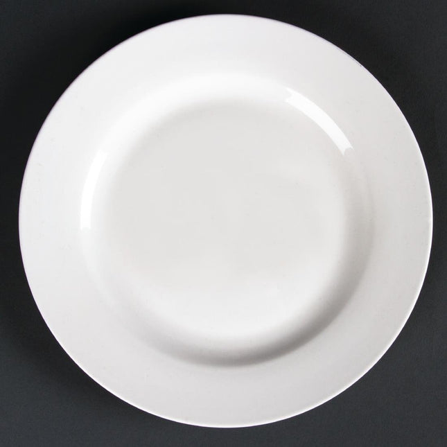 Dinner Plates with Wide Rim 20cm | Olympia Lumina