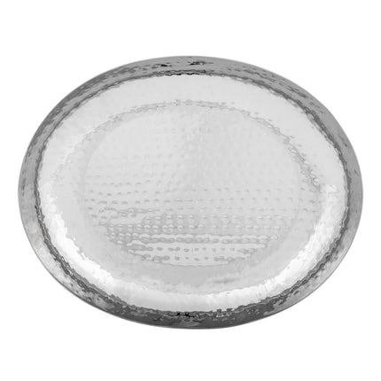 Hammered Oval Serving Tray | Olympia | 280x230mm Stainless Steel 2