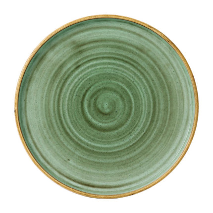Stonecast Samphire Green Plate with Raised Edge 25.9cm | Churchill (6 pcs)