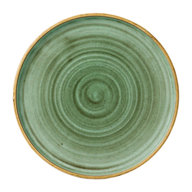 Stonecast Samphire Green Plate with Raised Edge 25.9cm | Churchill (6 pcs)