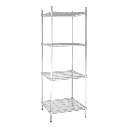 Vogue 4-Tier Wire Tower Shelving Unit 610x610mm