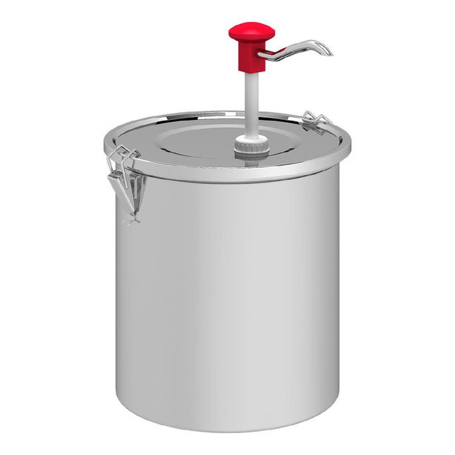 Gastro-M Stainless Steel Push-Button Dispenser with Lid