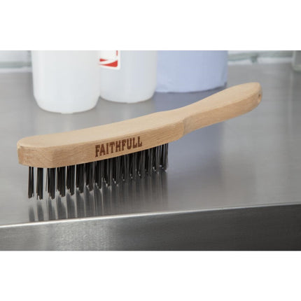 Steel Wire Brush with Wooden Handle 2