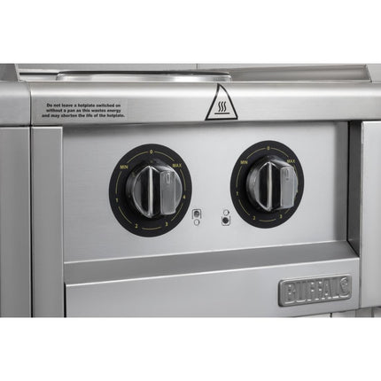 Electric Double Hotplate | Buffalo 600-Series | 2 Cooking Zones 10