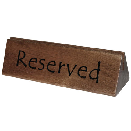 Acacia Wood Reserved Sign and Menu Holder 10-Pack | Olympia