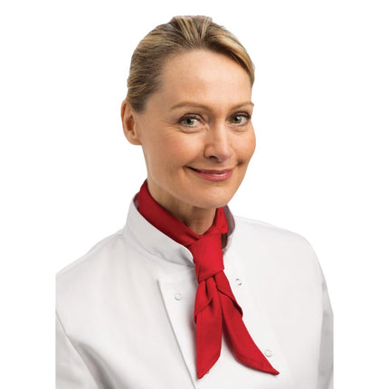 Red Neck Scarf | Whites | 90x65 cm | Easy to Wash 2