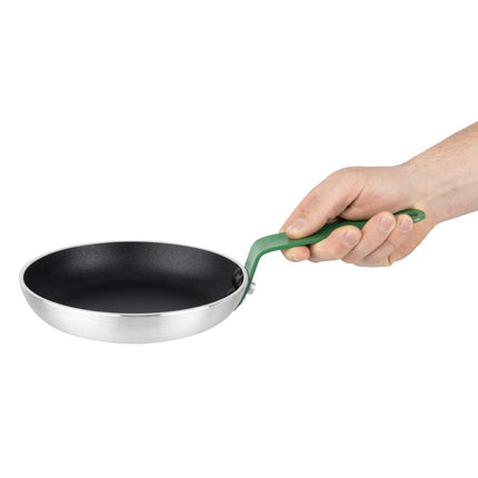 Non-Stick Frying Pan 200mm with Green Handle | Hygiplas Teflon Platinum Plus 6