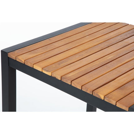 Square Bar Table 600mm Powder-Coated Steel and Acacia Wood | Bolero 4