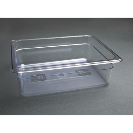 Polycarbonate 1/2 Gastronorm Container 100mm | Vogue | Transparent 7