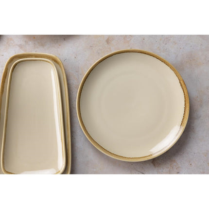 Ceramic Kiln Sandstone Coupe Plates 28cm | Olympia 5