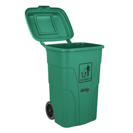 120L Waste Container with Foot Pedal Green | Jantex 2