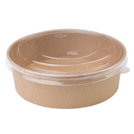 Compostable Round Kraft Salad Bowl 500ml | Fiesta 3