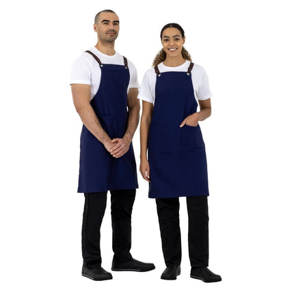 Cotton Canvas Halter Apron Navy Blue | Southside 8