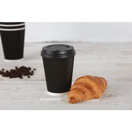 Recyclable Black Lid for 340ml and 455ml Coffee Cups (1000 pcs) | Fiesta 3