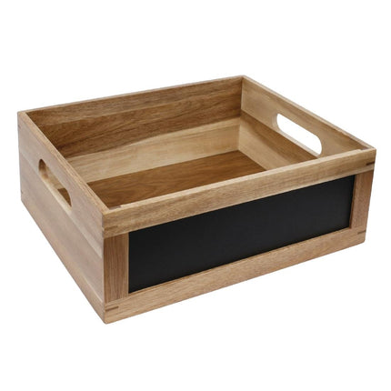 Wooden Display Crate with Chalkboard GN 1/2 | Olympia