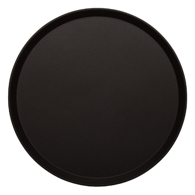 Cambro Treadlite Round Non-Slip Fiberglass Tray Black 40.5cm