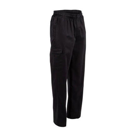 Unisex Slim Fit Black Cargo Pants XXL | Chef Works 4