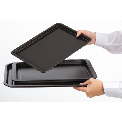 Essentials Non-Stick Baking Trays Set | Nisbets | 3 Sizes 4