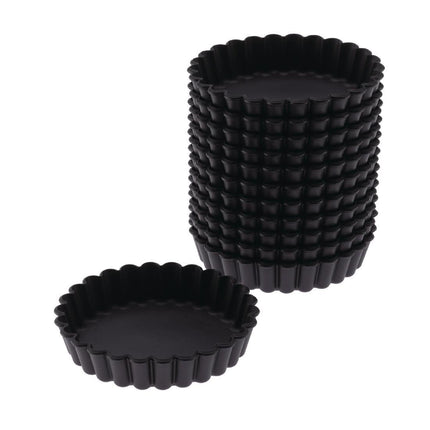 Exoglass Ribbed Baking Molds 10cm | Matfer Bourgeat | 12 Pieces