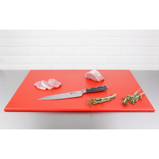 HDPE Cutting Board Red | Hygiplas | 600x450x12mm 2