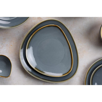 Triangular Plates Blue 16.5cm | Olympia Kiln Collection | 6 Pieces 8