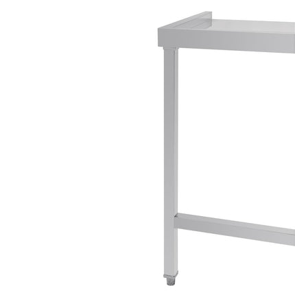 Left-Hand Stainless Steel Through Table 60cm | Vogue 5