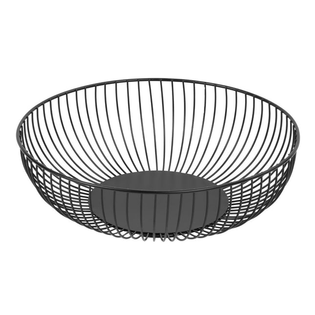 Round Wire Food Display Tray Black 285x85mm | Olympia