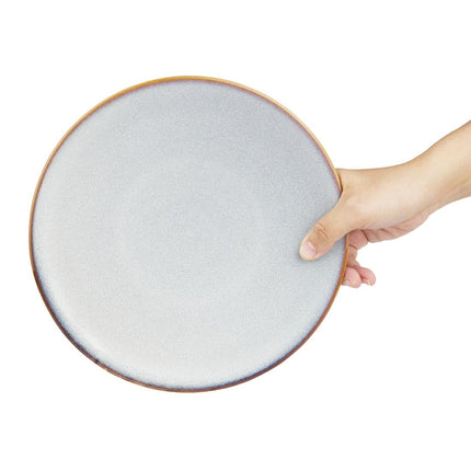 Grey Plain Coupe Plates 230mm | Olympia Drift | Porcelain 4