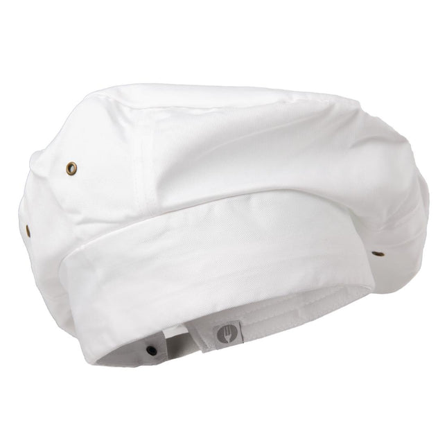 Chef Works Adjustable White Chef Hat Polyester/Cotton 2