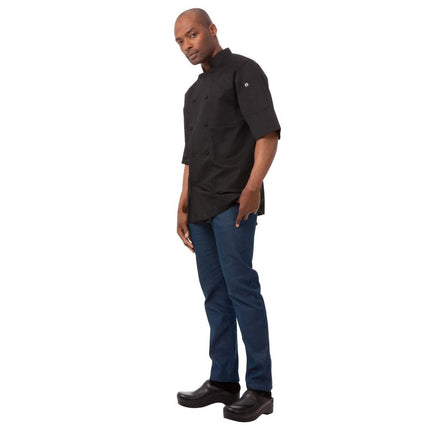 Montreal Cool Vent Black Short Sleeve Chef Jacket | Chef Works | Size M 6