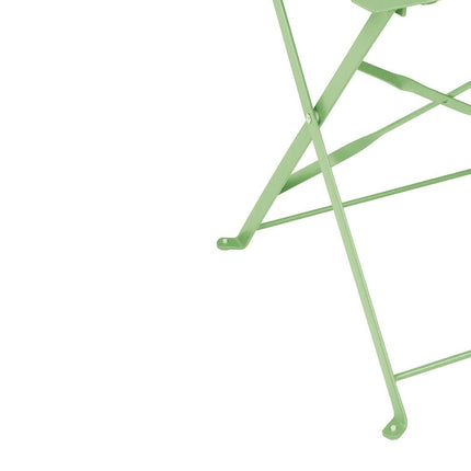 Steel Folding Chairs Light Green | Bolero (Set of 2) 3