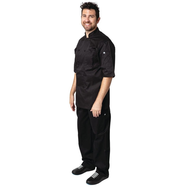 Montreal Cool Vent Black Short Sleeve Chef Jacket | Chef Works | Size XL